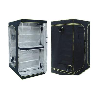 China 2in1 easily assembled 60x48x80 (inch) 150x120x200 (cm) Mylar hydroponic 2 in 1 grow tent with sight glass and floor tray for plant grow for sale