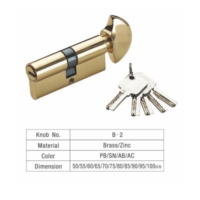 China Brass cylinder 70mm with brass key Ollie good quality hot sale Brass Lock Cylinder for sale