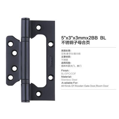 China Flat Hinge 5x3x3 2BB Popular Dull Iron WOODEN DOOR 5x3x3mm 2BB Iron ,stainless steel for sale