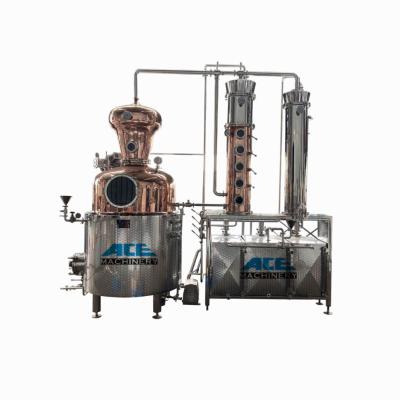 China Craft wit production line. New Design 95% Alcohol Destiller Pot Still Sale Copper Gin Vodka Distillation Equipment For Craft Spirits Distillery for sale