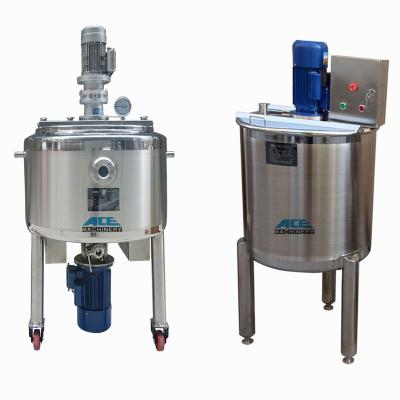 China Liquid Hot Sale Sus 304 316L 700L 800L 1000L Vacuum Steaming Mixing Tank for sale