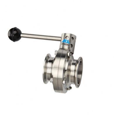 China General Ace Sanitary Stainless Steel Butterfly Valve With Butt Weld Ends for sale