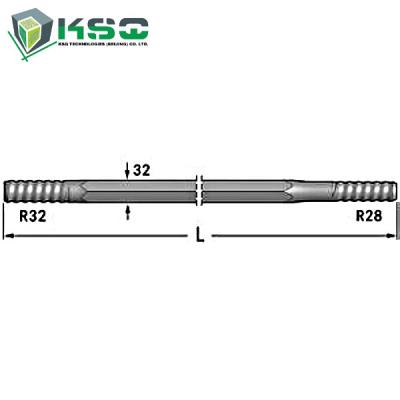 Китай Отверстие штанги R32-Hex 32-R28 дрифтера R28 топя 9,6 mm продается