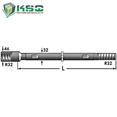 China R32 Speed Rod R32-Round 32-R32 Flushing Hole 9.2 mm Wrench Flat 25.4 mm for sale