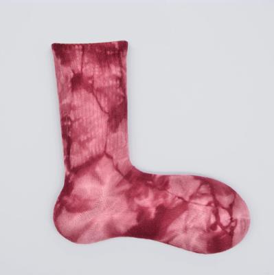 China Antibacterial In Stock OEM Cotton Terry Novelty Tie Dye Socks Wholesale Men for sale