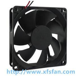 China 80*80*20mm 12V/24V DC Black Plastic Brushless Axial Flow Fan for Stereo Amplifier for sale