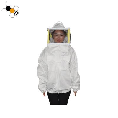 China Wholesale Square Veil Beekeeping Cotton Beekeeper Clothing Beekeeping Two Piece Ventilated Square Jacket for sale