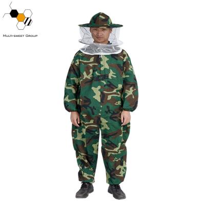 China With Veil And Zipper Camouflage Cotton Beekeeping Jacket New Style Bee Suit for sale