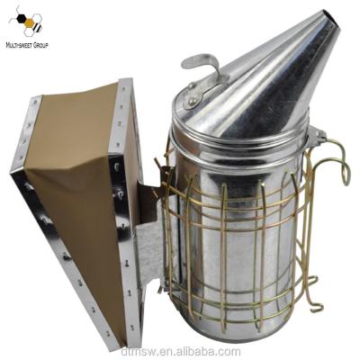 China Bee farm plus size beekeeping tool bee smoker/bellows smoker/smogging machine with stainless and leatheroid for sale