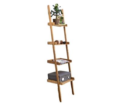 China Modern Viable Wooden Book Shelves Plant Pots Stands Bathroom Shelf With 4 Tier Living Room Office Shelf Pot Holder Plant for sale