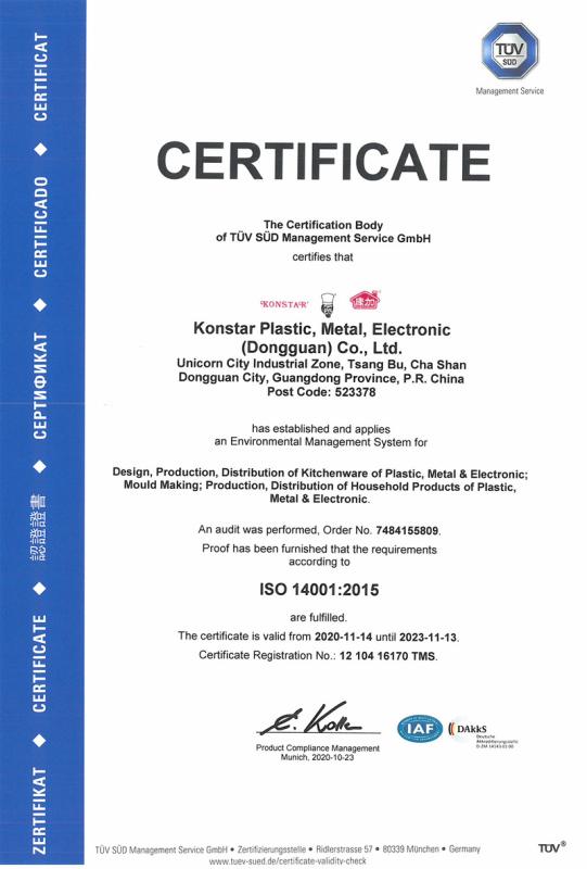 ISO14001 - KONSTAR INDUSTRIES LIMITED