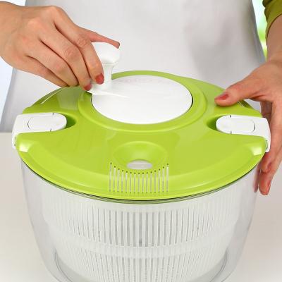 China Sustainable Kitchen Appliance Tools Plastic Manual Salad Mixer Fruit And Vegetable Salad Spinner for sale