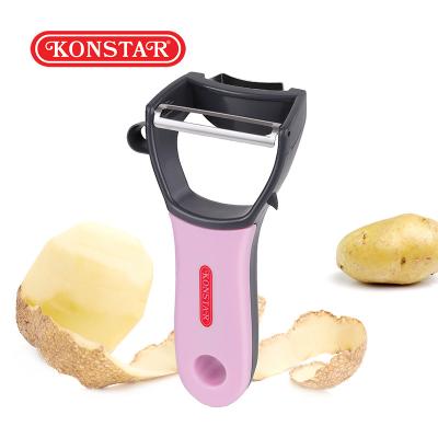 China Sustainable Popular Modern Plastic Home Compact Rose Hand Cutter Fruit Peeler for sale