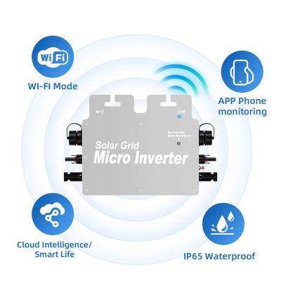 China 600W 800 watt Miro Inverter WiFi Communication MPPT Pure Sine Wave for 30V 36V PV Panel Outdoor Micro Inverter 310mm*200mm*38mm for sale