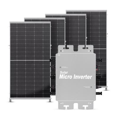 China Balkony solar system In Stock Simple Operation Rate power 1400watt Solar Micro Inverter Grid Tie Tuya smart inverter Inversor en miniatura 1400w for sale