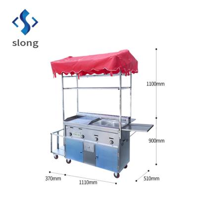 China Multifunctional street fried snack service commercial vending cart for fried food vending cart for sale