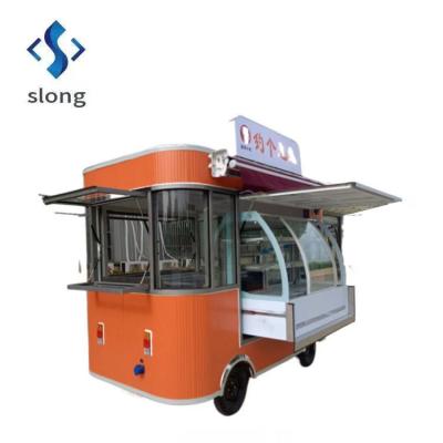 China 4 Wheel Mobile Food Truck Customized Electric Ice Cream Cart Mobile Fast Food Dining Cart Street Food Kiosk for sale