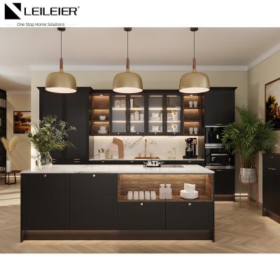 China LEILEIER Design Home Kitchen Furniture Kitchen Cabinet Hot-selling Lacquer Modern Kitchen Cupboard Customer Designs Acceptable for sale