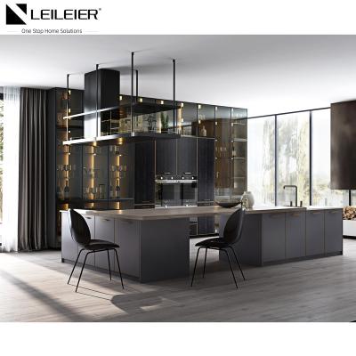 China LEILEIER New Designs of Kitchen Hanging Cabinets Kitchen Cupboards Cabinet Modern Customer Designs Acceptable Customized Color for sale