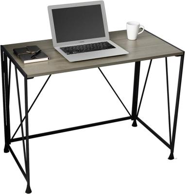 China Modern Home Office Desk with Metal Legs, Folding Computer Desk Table, Simple Design Study Table Executive Office Desk for sale