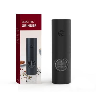 China Black Electric Pepper Grinder With Easy Refill ABS Stainless Steel 70ml Capacity for sale