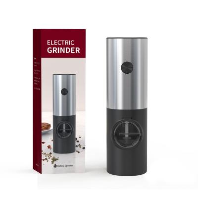 Chine Stainless Steel Electric Pepper Grinder Adjustable Coarseness 4AAA Batteries Black 200g à vendre