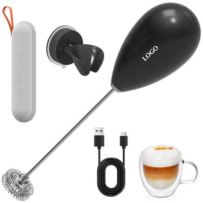 China Suction Cup Wall Mount Electric Milk Frother Uses Safe Lithium Battery for sale