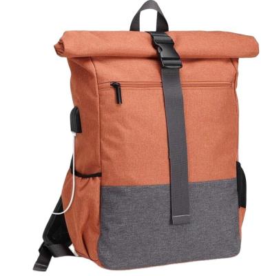 China Custom Roll Office Waterproof Backpack With Laptop Pocket Large Capacity Backpack Waterproof Outdoor College School Bag for sale