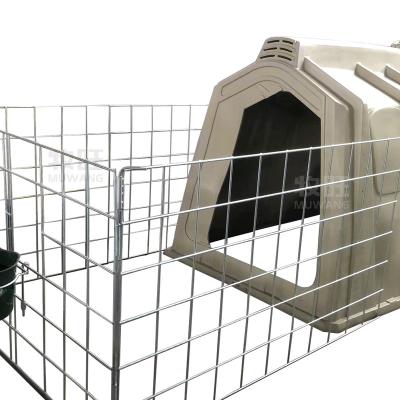 China Save Breeding Cost Reinforced Calf Cow Cattle Cage Plastic Calf Hutches Calf House For Daily Farm Feeding Animals With Enclosure for sale