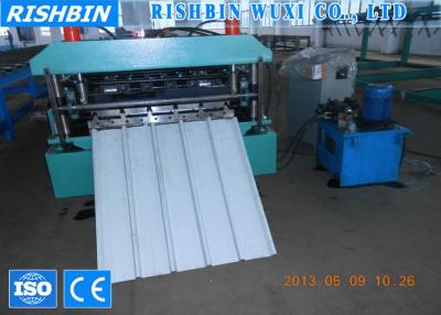 China Color Steel Trapezoidal Roof Panel Roll Forming Machine with 16 - 24 Stations for sale