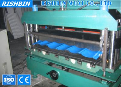 China Color Steel Roof Tile Roll Forming Machine  , Chain Transmission Roll Former Machine for sale