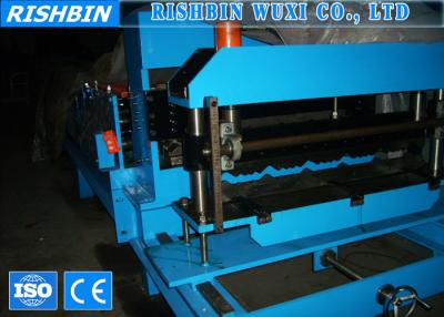 China Automatic Steel Tile Roll Forming Machine with Post Cutting for Step Roof Tile for sale