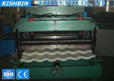 China Steel  Wave Roof Tile Roll Forming Machine  With Chain Driving for sale