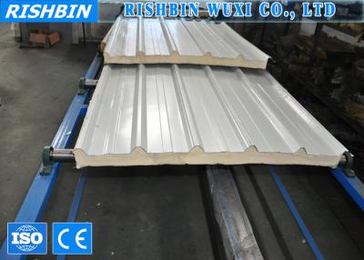 China Light Weight Corrugated Sandwich Panel Forming Line for Rack Wool Roof Panel for sale