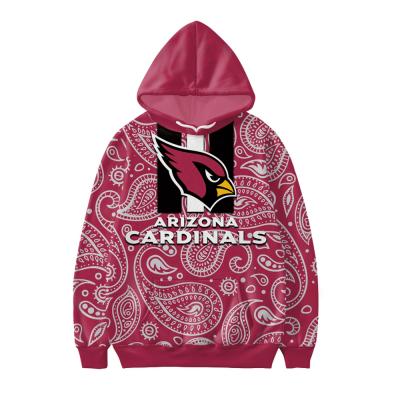 China 3d Print Top Female American Football Nfle Hoodies Crop Windproof Sweater QUICK DRY Team Bandana Print Pullover Male for sale