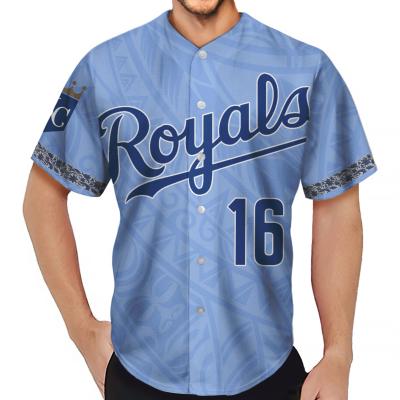 China Custom American Polynesian Tribal Design Baseball Teams Sports Tank Tops Viable Baseball Uniform With Kansas City 16 BO Jackson for sale