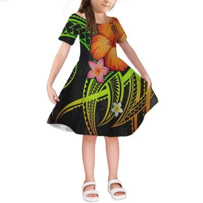 China Anti-wrinkle girl plus size kids dresses wholesale custom Polynesian American Samoa girl dress for little girl clothing boutique for sale