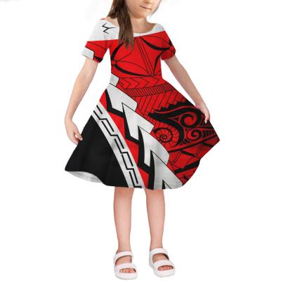 China 2021 Summer New Fashion Custom Made Black Red Girl's Anti-wrinkle Short Skirt Kids Shirts Kids Dresses Wholesale Children Girl Kids Clothing for sale