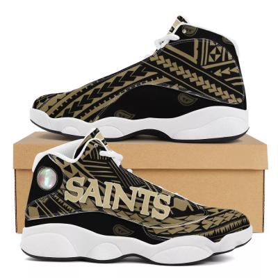 China CUSHIONING Sports Shoes Cushioning Polynesian Tribal Design Nfle Team Banada Style Mens Sublimation Print High Top Sneakers for sale