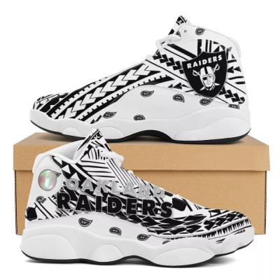 China CUSHIONING Crescent Polynesian Tribal Men Nfle Team Pu Custom Breathable Design Sneakers Wholesale Size Basketball Shoes for sale