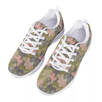 China Fashion trend BUTTERFLY CAMOUFLAGE custom personalized women's fashion sneakers sports shoes tennis sport walking shoes for sale