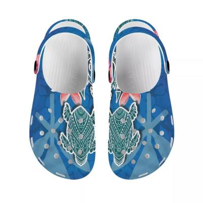 China Lightweight Polynesian Special Blue Popular Turtle Printing Non-slip Casual Shoes Hawaii Female Non-slip Garden Clogs Shoes for sale