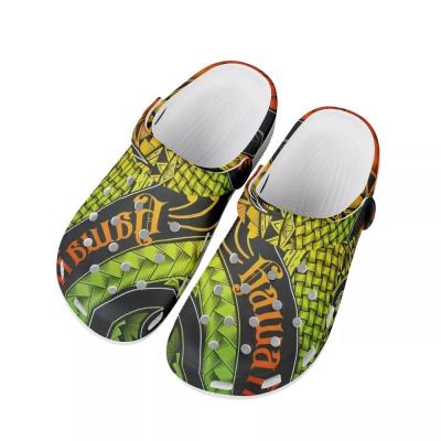 China Lightweight Slippers Hawaii Polynesian Decorative Patterns Designs Casual Non Slip Garden Clogs Shoes For Male for sale