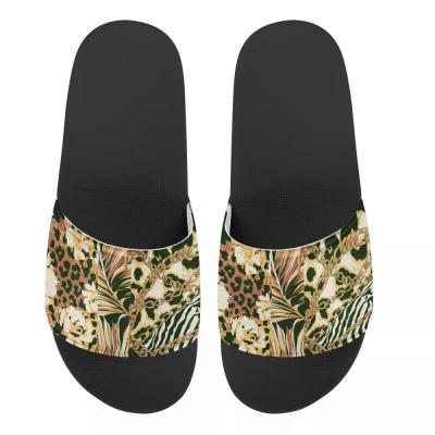 China Fashion Trend Patchwork Pattern Design Beach Breathable Shoes Personalized To Fit Custom Made Retro Style Women Slippers No Minimum Non-slip for sale