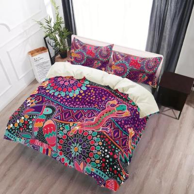 China Moq Australia's 1 Viable Native Art Lizard Animal Bedding Comforter Painting Sets Custom Make Oversized Bedding Set for sale