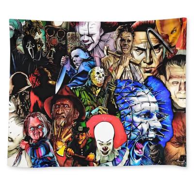 China Good Quality Halloween Horror Design Horror Tapestry Wall Hanging Assassin Customized Logo Custom Tapestry Blanket for sale