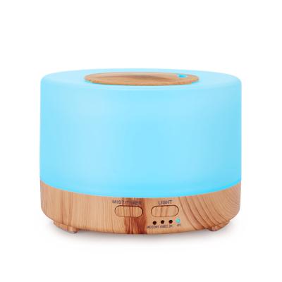 China Wooden Remote Control Fragrance Diffusor Oil Household 500ML Ultrasonic Aroma Humidifier Diffuser Diffuser With LED Light for sale