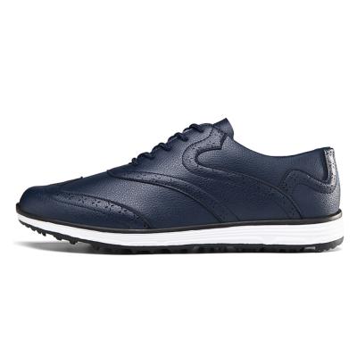 China Rubber Factory Customized LOGO Leather Golf Shoes Wholesale Mens Golf Shoes Waterproof Golf Shoes Men for sale