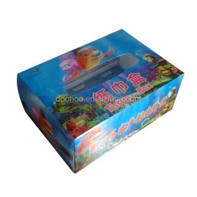 China Recycled Materials PP/PET 3d Lenticular Tissue Paper Folding Folding Tissue Box for sale