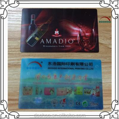 China Accept Custom PET 3D Lenticular Business Card Printing for sale